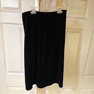 Black, velvet midi, skirt